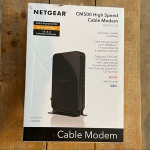 CM500 Netgear High Speed Cable Modem, new in box! Xfinity, Spectrum, Cox, Docsis